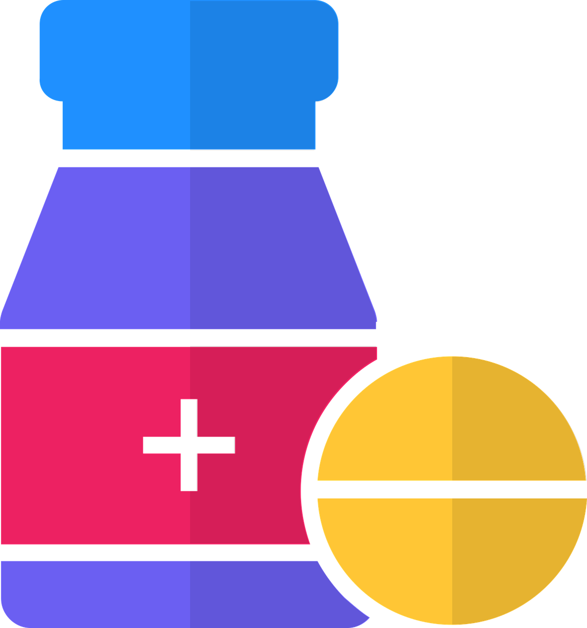 Illustration of a prescription bottle on the what is Medicare diagram